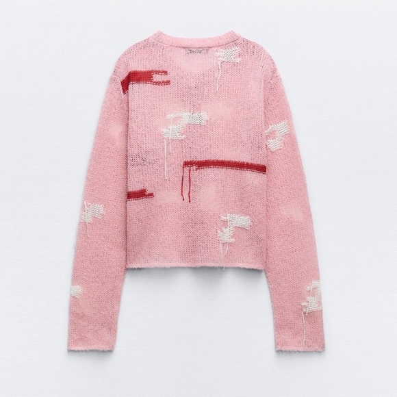 Zara Knit Cardigan Pink Small - Picture 6 of 7